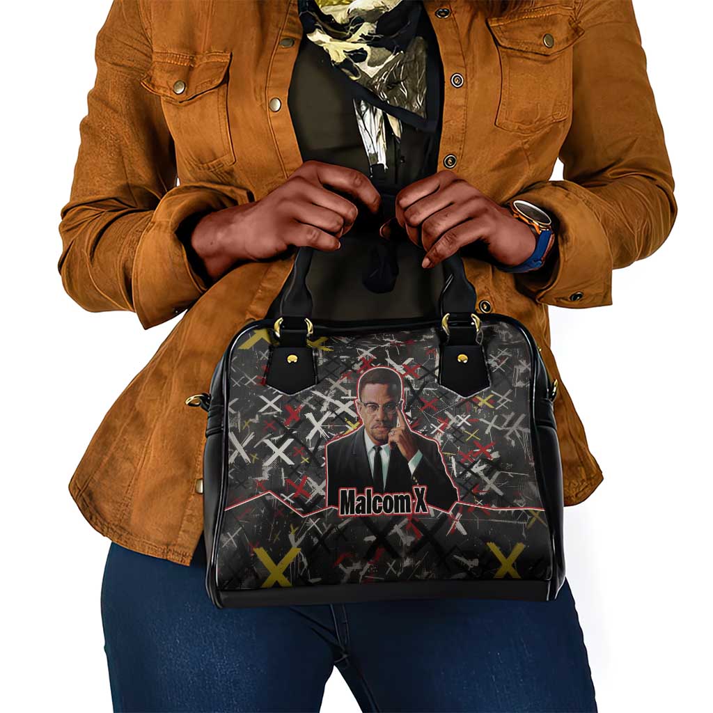 Malcolm X Shoulder Handbag Street Art Style Portrait Quote The Future Belongs to Those Who Prepare Civil Rights Tribute - African Pride