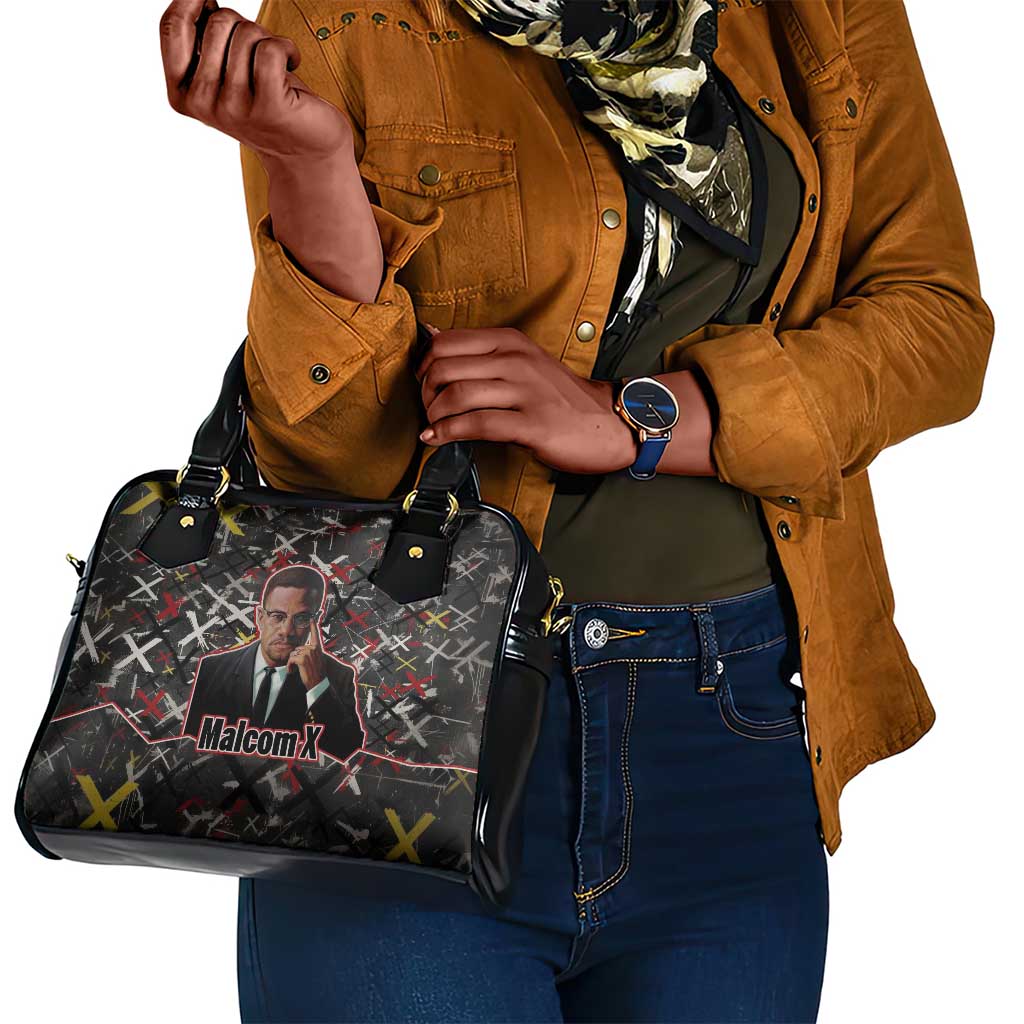Malcolm X Shoulder Handbag Street Art Style Portrait Quote The Future Belongs to Those Who Prepare Civil Rights Tribute - African Pride