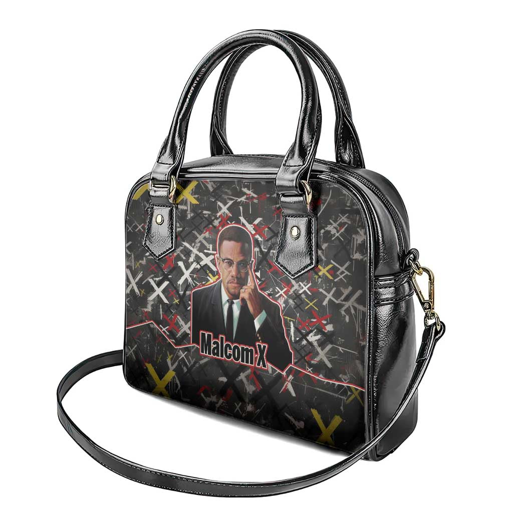 Malcolm X Shoulder Handbag Street Art Style Portrait Quote The Future Belongs to Those Who Prepare Civil Rights Tribute - African Pride
