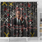 Malcolm X Shower Curtain Street Art Style Portrait Quote The Future Belongs to Those Who Prepare Civil Rights Tribute - African Pride
