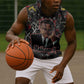 Malcolm X Sleeveless Hoodie Street Art Style Portrait Quote The Future Belongs to Those Who Prepare Civil Rights Tribute - African Pride