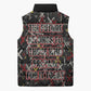 Malcolm X Sleeveless Puffer Jacket Street Art Style Portrait Quote The Future Belongs to Those Who Prepare Civil Rights Tribute - African Pride