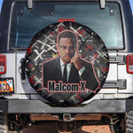 Malcolm X Spare Tire Cover Street Art Style Portrait Quote The Future Belongs to Those Who Prepare Civil Rights Tribute - African Pride