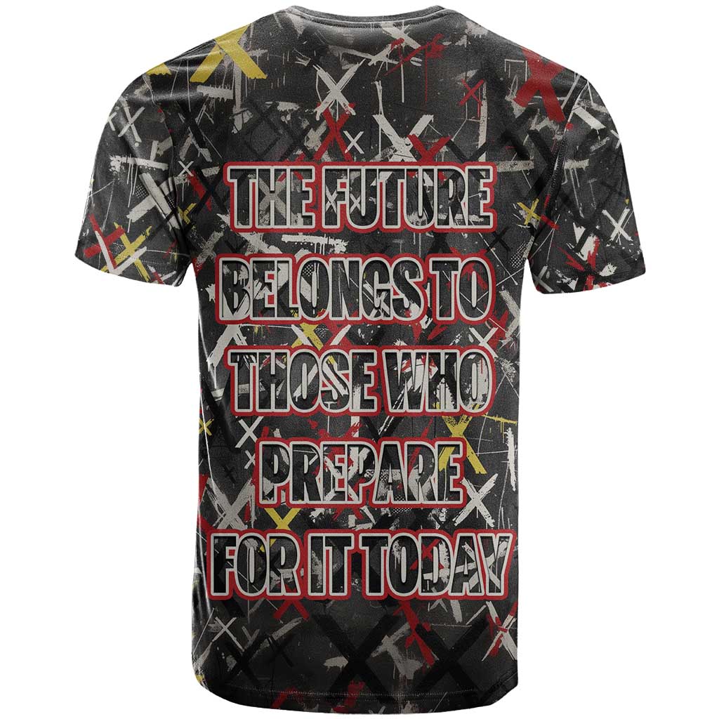 Malcolm X T shirt Street Art Style Portrait Quote The Future Belongs to Those Who Prepare Civil Rights Tribute TS04