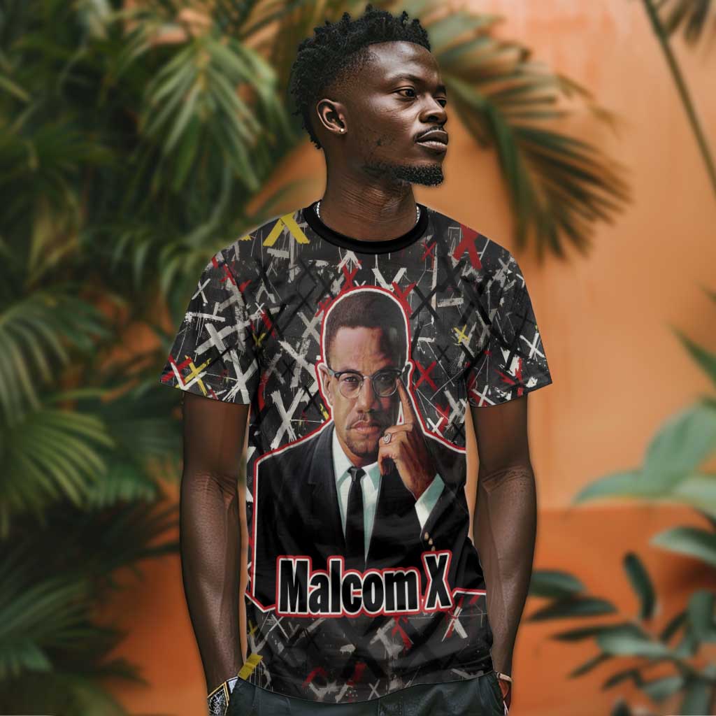 Malcolm X T shirt Street Art Style Portrait Quote The Future Belongs to Those Who Prepare Civil Rights Tribute TS04