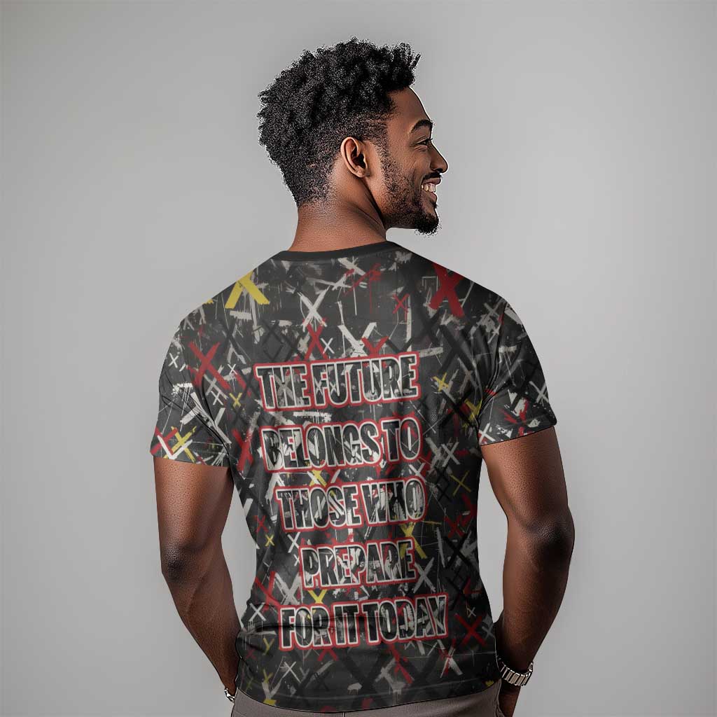 Malcolm X T shirt Street Art Style Portrait Quote The Future Belongs to Those Who Prepare Civil Rights Tribute TS04