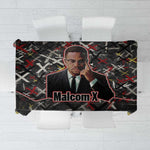 Malcolm X Tablecloth Street Art Style Portrait Quote The Future Belongs to Those Who Prepare Civil Rights Tribute - African Pride