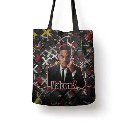 Malcolm X Tote Bag Street Art Style Portrait Quote The Future Belongs to Those Who Prepare Civil Rights Tribute - African Pride