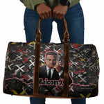 Malcolm X Travel Bag Street Art Style Portrait Quote The Future Belongs to Those Who Prepare Civil Rights Tribute - African Pride