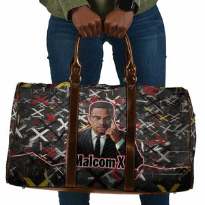 Malcolm X Travel Bag Street Art Style Portrait Quote The Future Belongs to Those Who Prepare Civil Rights Tribute - African Pride