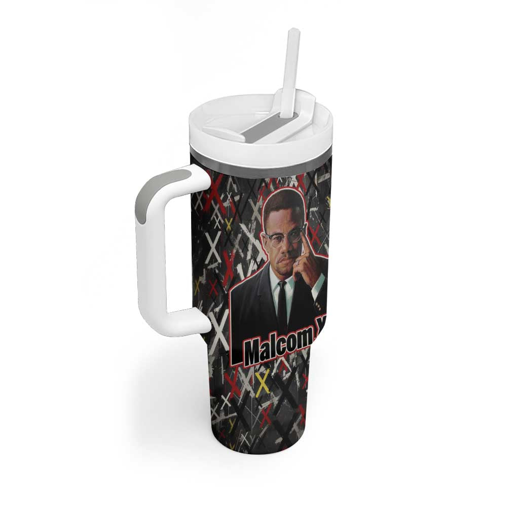 Malcolm X Tumbler With Handle Street Art Style Portrait Quote The Future Belongs to Those Who Prepare Civil Rights Tribute - African Pride