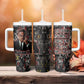 Malcolm X Tumbler With Handle Street Art Style Portrait Quote The Future Belongs to Those Who Prepare Civil Rights Tribute - African Pride