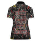 Malcolm X Women Polo Shirt Street Art Style Portrait Quote The Future Belongs to Those Who Prepare Civil Rights Tribute TS04