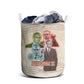 Malcolm X Laundry Basket Pop Art Portrait Collage Civil Rights Activist Retro Style Design - African Pride