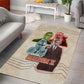 Malcolm X Area Rug Pop Art Portrait Collage Civil Rights Activist Retro Style Design - African Pride