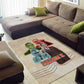 Malcolm X Area Rug Pop Art Portrait Collage Civil Rights Activist Retro Style Design - African Pride