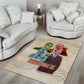 Malcolm X Area Rug Pop Art Portrait Collage Civil Rights Activist Retro Style Design - African Pride