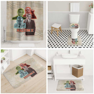 Malcolm X Bathroom Set Pop Art Portrait Collage Civil Rights Activist Retro Style Design - African Pride