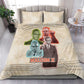 Malcolm X Bedding Set Pop Art Portrait Collage Civil Rights Activist Retro Style Design - African Pride