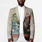 Malcolm X Blazer Pop Art Portrait Collage Civil Rights Activist Retro Style Design - African Pride