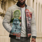 Malcolm X Bomber Puffer Jacket Pop Art Portrait Collage Civil Rights Activist Retro Style Design - African Pride