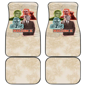 Malcolm X Car Mats Pop Art Portrait Collage Civil Rights Activist Retro Style Design - African Pride