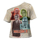 Malcolm X Cross Shoulder Shirt Pop Art Portrait Collage Civil Rights Activist Retro Style Design - African Pride