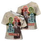 Malcolm X Cross Shoulder Shirt Pop Art Portrait Collage Civil Rights Activist Retro Style Design - African Pride