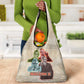 Malcolm X Grocery Bag Pop Art Portrait Collage Civil Rights Activist Retro Style Design - African Pride