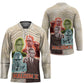 Malcolm X Hockey Jersey Pop Art Portrait Collage Civil Rights Activist Retro Style Design - African Pride