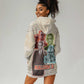 Malcolm X Hoodie Dress Pop Art Portrait Collage Civil Rights Activist Retro Style Design - African Pride