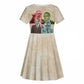 Malcolm X Kid Short Sleeve Dress Pop Art Portrait Collage Civil Rights Activist Retro Style Design TS04