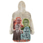 Malcolm X Kid Wearable Blanket Hoodie Pop Art Portrait Collage Civil Rights Activist Retro Style Design - African Pride