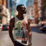 Malcolm X Men Tank Top Pop Art Portrait Collage Civil Rights Activist Retro Style Design - African Pride
