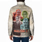 Malcolm X Padded Jacket Pop Art Portrait Collage Civil Rights Activist Retro Style Design - African Pride