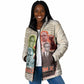 Malcolm X Padded Jacket Pop Art Portrait Collage Civil Rights Activist Retro Style Design - African Pride