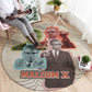 Malcolm X Round Carpet Pop Art Portrait Collage Civil Rights Activist Retro Style Design - African Pride