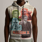 Malcolm X Sleeveless Hoodie Pop Art Portrait Collage Civil Rights Activist Retro Style Design - African Pride