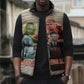 Malcolm X Sleeveless Puffer Jacket Pop Art Portrait Collage Civil Rights Activist Retro Style Design - African Pride