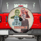 Malcolm X Spare Tire Cover Pop Art Portrait Collage Civil Rights Activist Retro Style Design - African Pride