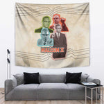 Malcolm X Tapestry Pop Art Portrait Collage Civil Rights Activist Retro Style Design - African Pride