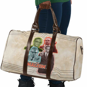 Malcolm X Travel Bag Pop Art Portrait Collage Civil Rights Activist Retro Style Design - African Pride