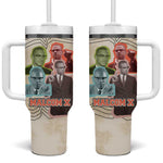 Malcolm X Tumbler With Handle Pop Art Portrait Collage Civil Rights Activist Retro Style Design - African Pride