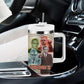 Malcolm X Tumbler With Handle Pop Art Portrait Collage Civil Rights Activist Retro Style Design - African Pride