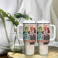 Malcolm X Tumbler With Handle Pop Art Portrait Collage Civil Rights Activist Retro Style Design - African Pride