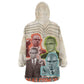 Malcolm X Wearable Blanket Hoodie Pop Art Portrait Collage Civil Rights Activist Retro Style Design - African Pride