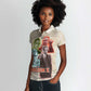 Malcolm X Women Polo Shirt Pop Art Portrait Collage Civil Rights Activist Retro Style Design TS04