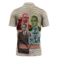 Malcolm X Zipper Polo Shirt Pop Art Portrait Collage Civil Rights Activist Retro Style Design - African Pride
