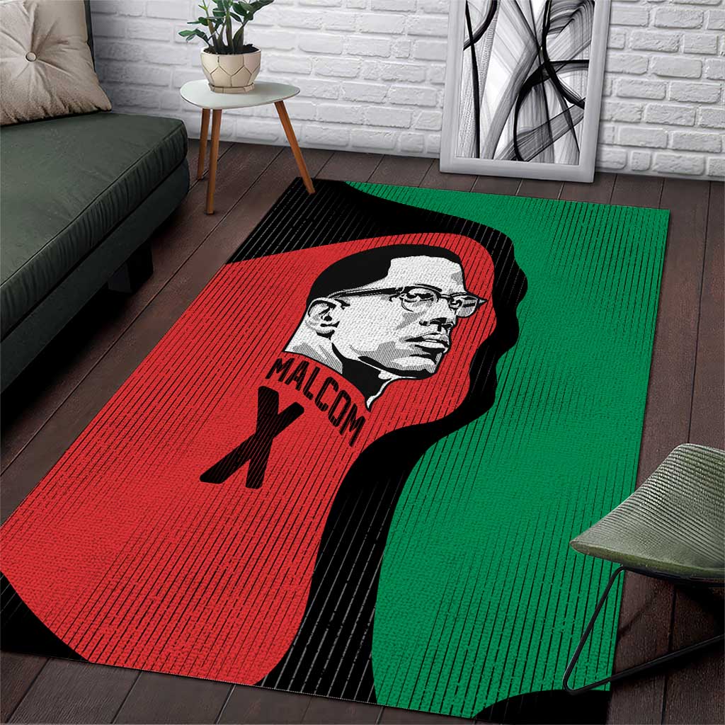 Malcolm X Area Rug Truth Is on the Side of the Oppressed Quote Civil Rights Tribute - African Pride