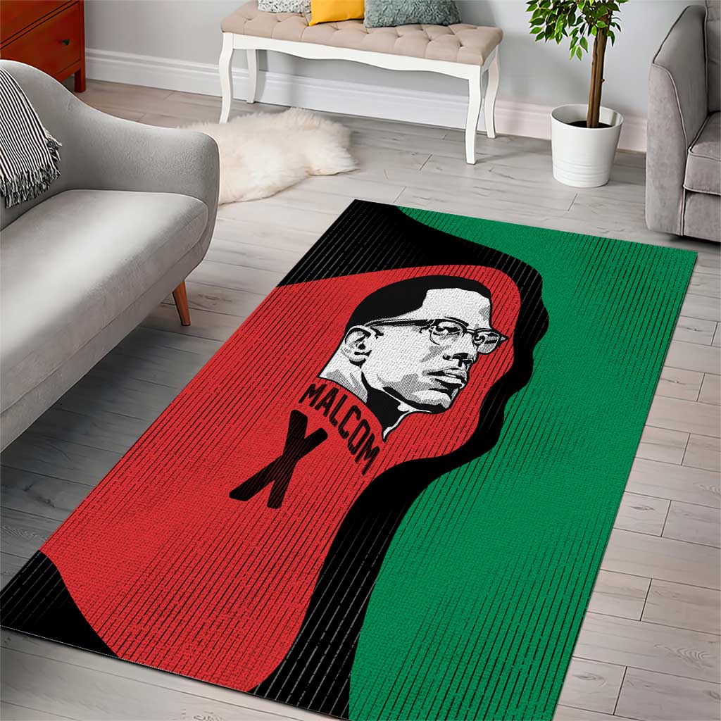 Malcolm X Area Rug Truth Is on the Side of the Oppressed Quote Civil Rights Tribute - African Pride